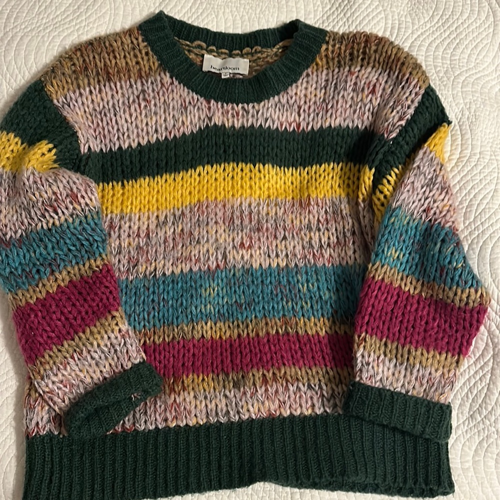 Anthropologie Heartloom Dawson Striped Sweater - size Small